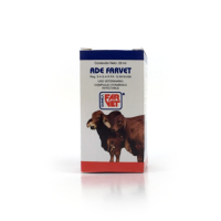 ADE Farvet con vitamínas; A. D. y E coadyuvante en convalecencia, infecciones, raquitismo, estrés, infertilidad en hembras y machos.