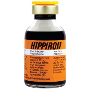 Hippiron para caballos se recomienda en el tratamiento de procesos anémicos atribuibles a deficiencias de hierro.