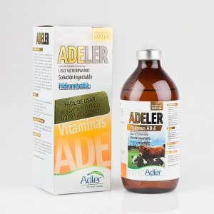 ADELER ADE 500 ML Coadyuva a la prevención y el tratamiento de las deficiencias de vitaminas A, D3 y E en las especies domésticas.