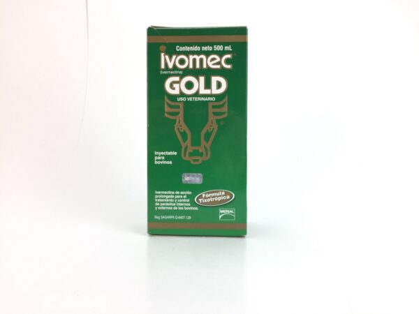 IVOMEC GOLD con fórmula tixotrópica de acción prolongada para el control de parásitos internos y externos en bovinos.