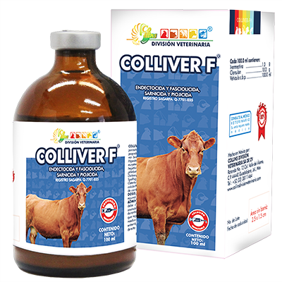 Colliver-F (Rumiantes) 500 ml Endectoparasiticida de amplio espectro contra nematodos, de acción eficaz contra Fasciola.