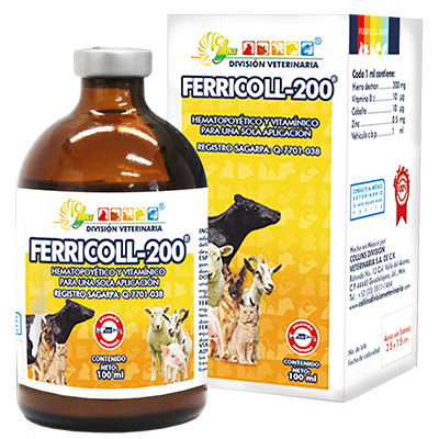 Ferricoll-200 100 ml Hematopoyético, antianémico, vitamínico y vigorizante.