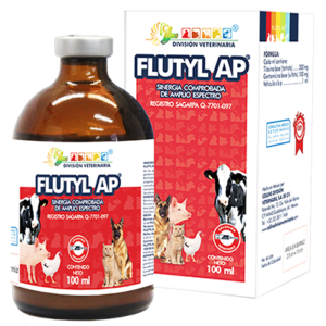 Flutyl-AP 250 ml Sinergia antibiótica de amplio espectro, eficaz para tratamiento curativo de enfermedades gastrointestinales y respiratorias complicadas.