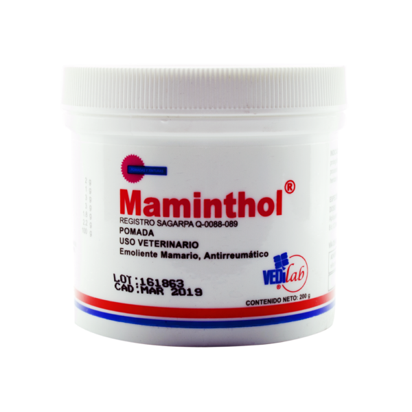 MAMINTHOL Pomada emoliente muy recomendable en procesos inflamatorios o golpes. Emoliente Mamario, antirreumatico.