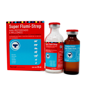 SUPER FLUMI-STREP Para el control de infecciones sensibles a la combinación antibiótica de penicilina con antiinflamatorio de la flumetasona.