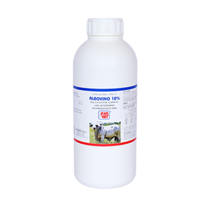 ALBOVINO 10% 1 litro indicado para el tratamiento y control de parasitosis internas de los bovinos, ovinos, caprinos, caninos y felinos. 