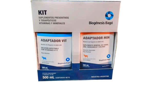 Kit Adaptador Minerales y Vitaminas para bovinos ideal para la época de seca. para la prevención y tratamiento de las carencias de microelementos