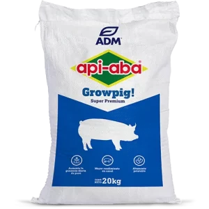 Growpig! gestación Fórmula adicionada con vitaminas y minerales mejorando la salud intestinal y la condición corporal en cerdas gestantes.