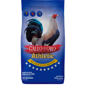 GALLO DE ORO ATHLETIC con Carnitina que ayuda al mejor aprovechamiento de energía de rápida disposición apto para el entrenamiento.