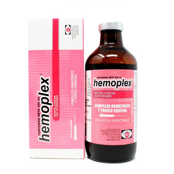 Hemoplex Complejo Hematínico y Tónico General 500 ml Indicado para la anemia de tipo carencial, anemia por la rápida destrucción de glóbulos.